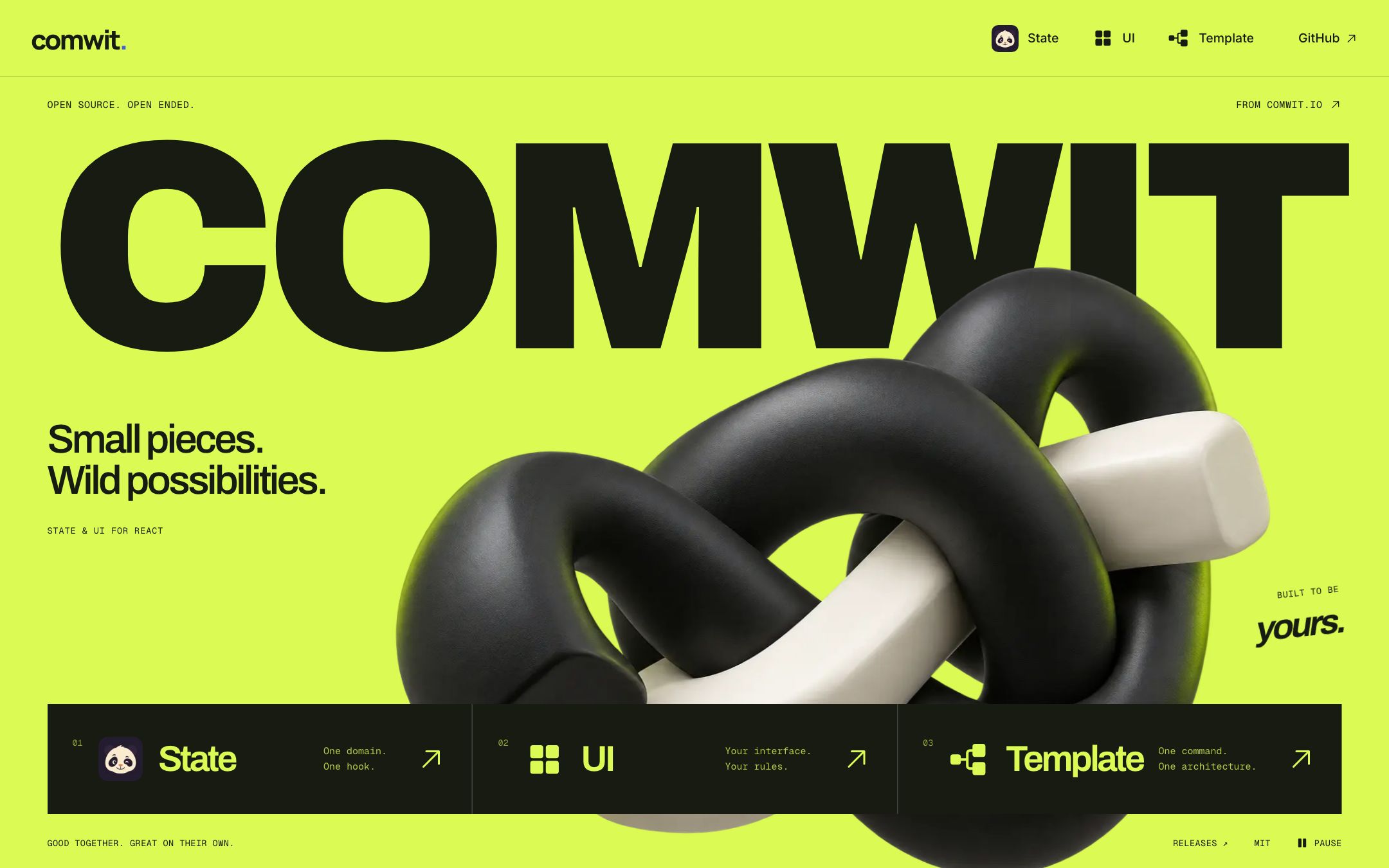 Comwit Library 사이트 첫 화면
